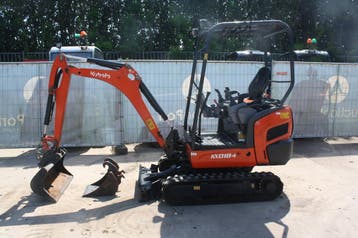 Veiling: Minigraver Kubota KX018-4 Diesel 2017, Zakelijke goederen, Machines en Bouw | Kranen en Graafmachines, Ophalen, Graafmachine
