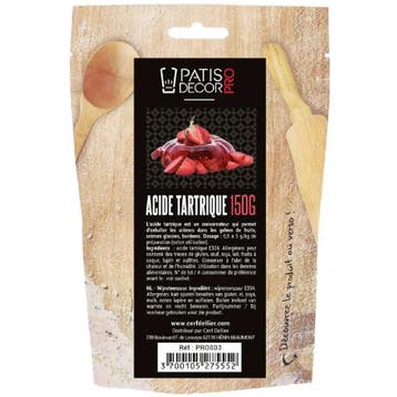 Patis Decor Wijnsteenzuur 150g, Verzenden, Nieuw