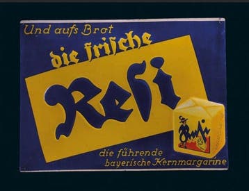 Advertentieschild, blikbord RESI Margarine - Reclamebord -