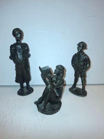 Beeldje - Corry Ammerlaan 3 bronzen beeldjes, Binkie,