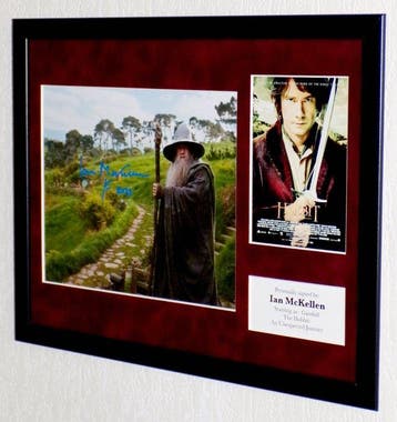 The Hobbit - Ian McKellen (Gandalf) Framed, signed +, Nieuw