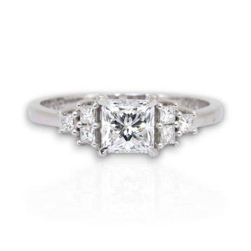 Zonder minimumprijs - Ring - 18 karaat Witgoud - 1.10ct. tw., Nieuw