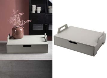 Gusta Dienblad - Laptoptafel - Hout - Grijs - 41 x 30 x 14,5, Verzenden, Nieuw