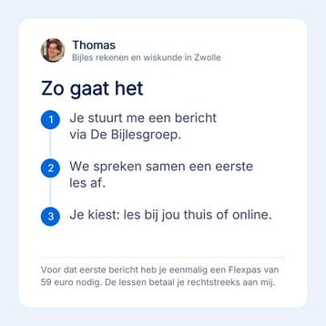 Bijles rekenen in Zwolle of online, basisschool, Privéles, Bijles