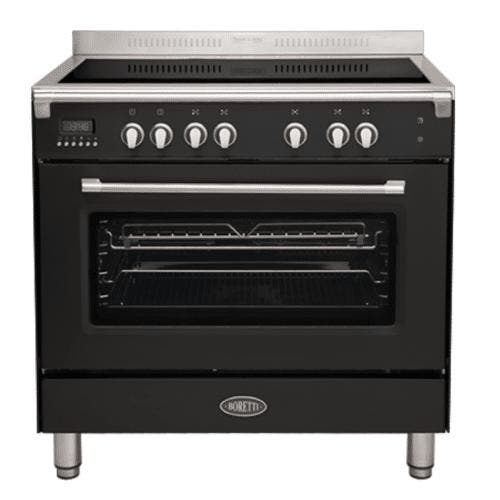 Boretti CFBI9015ZW fornuis Vrijstaand fornuis2295, Witgoed en Apparatuur, Fornuizen, Nieuw, Energieklasse A of zuiniger, 95 cm of meer