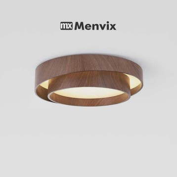 Nordic Walnoothouten LED Plafondlamp - Stijlvolle Verlichtin, Verzenden, Nieuw