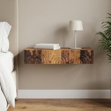 vidaXL Wandmontage Zijtafel 87,5 x 34,5 x 17 cm Bewerkt hout, Huis en Inrichting, Verzenden, Nieuw