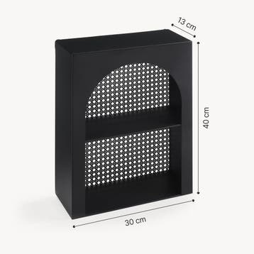 Wandrek Jäller 40x30x13 cm zwart [en.casa], Huis en Inrichting, Woonaccessoires | Wandplanken en Boekenplanken, Verzenden, Nieuw