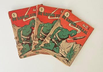 De Groene Straal 1 t/m 3 - 3 Album - Eerste druk - 1955, Nieuw