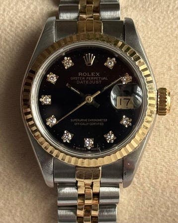 Rolex - Datejust - Black Factory Diamond Dial - 69173 -, Sieraden, Tassen en Uiterlijk, Horloges | Heren, Nieuw