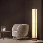 Japanse Retro LED Vloerlamp Houtlook Warm Licht, Verzenden, Nieuw