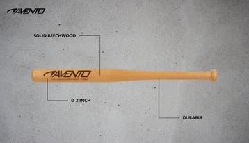 Houten honkbalknuppel diverse afmetingen - Avento, Sport en Fitness, Ophalen of Verzenden, Nieuw, Honkbal, Knuppel