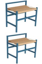 Hübsch - A.D. Copier - Bank (2) - Heritage Zitbank - Petrol