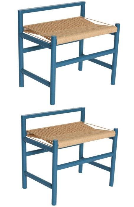 Hübsch - A.D. Copier - Bank (2) - Heritage Zitbank - Petrol, Antiek en Kunst, Kunst | Designobjecten