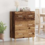 vidaXL Dressoir Oudhout 69,5 x 34 x 90 cm Bewerkt hout, Verzenden, Nieuw, Overige houtsoorten, Minder dan 50 cm