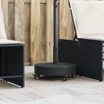 vidaXL Parasolvoet met wielen voor stok van Ø38 / 48 mm 27, Verzenden, Nieuw, Minder dan 1 meter, Parasolvoet