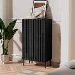 Commode - Dressoir - Ladekast - 60x34x110 cm - Zwart - UEV, Huis en Inrichting, Verzenden, Zo goed als nieuw