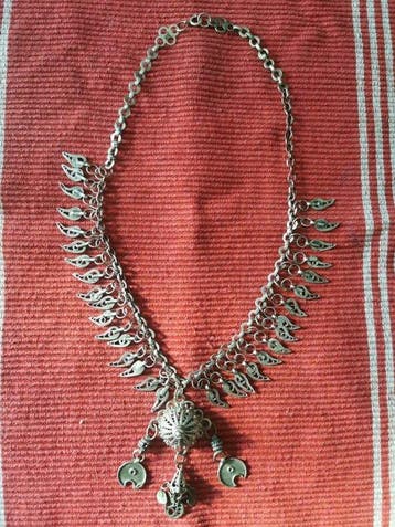 Prachtige halsketting Talisman Egyptisch zilver 800 - Caïro