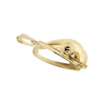 Gouden abstracte hanger (Hanger of bedel), Ophalen of Verzenden, Gebruikt, Goud, Overige merken