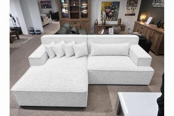 Domburg Loungebank - loungebanken - Wit, Nieuw, 150 cm of meer, Stof, 250 tot 300 cm
