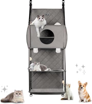 Katten hangmat deur | Modern grijs | B-keuze 47% Korting, Ophalen of Verzenden, Zo goed als nieuw, Krabpaal
