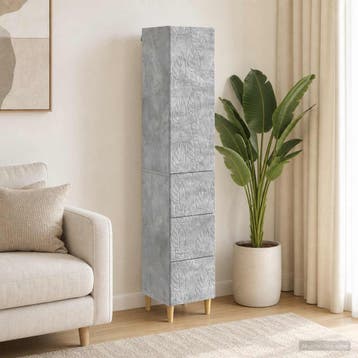vidaXL Kastenset 2 st 33 x 34,5 x 90 cm Bewerkt hout, Verzenden, Nieuw