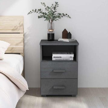 vidaXL Nachtkastje HAMAR 40x35x62 cm massief grenenhout, Minder dan 45 cm, Verzenden, Nieuw, 55 tot 70 cm