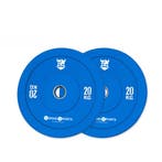 Viking Bumper Plate 20kg | Blauw | A-kwaliteit | Beste Prijs, Ophalen of Verzenden, Nieuw, Rug, Halterschijven