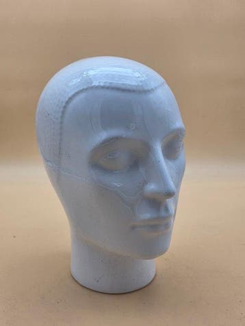 Buste, Tête de mannequin - 26 cm - Keramiek - 1970