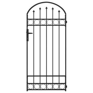 Tuinpoort 200cm Grijs Staal | Tweedekansje | OP=OP, Tuin en Terras, Tuinpoorten, Staal, 200 cm of meer, Minder dan 100 cm, Ophalen of Verzenden