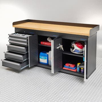 Datona Werkbank PRO eiken - 6 lades - 2 opbergkasten - 200, Ophalen of Verzenden, Nieuw