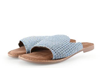 Lazamani Slippers in maat 39 Blauw, Kleding | Dames, Schoenen, Slippers, Lazamani, Zo goed als nieuw, Verzenden