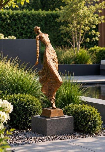 gesigneerd A. Parnasse - sculptuur, Modern bronzen beeld van