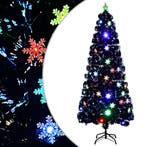 vidaXL Kerstboom met LED-sneeuwvlokken 210 cm glasvezel, Verzenden, Nieuw