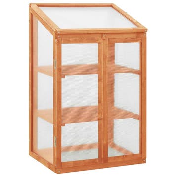 vidaXL Broeikas 60x45x100 cm vurenhout, Verzenden, Nieuw