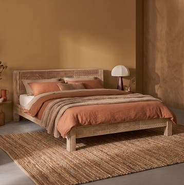 *WOONWINKEL* Bed Masssief Mangohout 160 Cm, Verzenden, Nieuw, Bruin