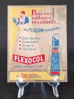 Zeer zeldzame spiegel display Flexocol, 1950 - Reclamebord -