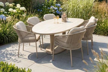 Taste Florence/Lecce organische tuinset voor 6 personen, Verzenden, Nieuw, Overige materialen, Tuinset