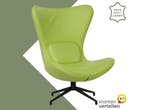 Leren draaifauteuil Soul - Toledo Lime (felgroen) -, Huis en Inrichting, Fauteuils, Bohemian, Modern, Scandinavisch, Nieuw, Ophalen of Verzenden