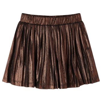 vidaXL Kinderrokje met glitters 128 cognackleurig, Verzenden, Nieuw