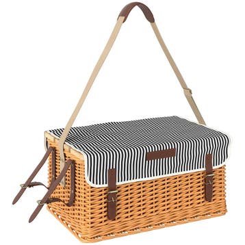 TRUUSK Picknickmand van Wilgenhout - Voor 4 personen - Inclu, Verzenden, Nieuw