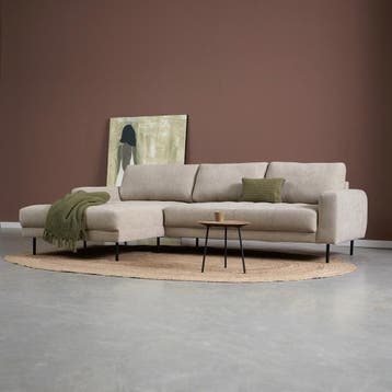 *WOONWINKEL* PEPP Interiors Oreo Beige Bank Hoge Poot Chaisl, Verzenden, Nieuw