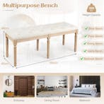 LIVSK Franse Vintage Eetkamerbank - 120 cm - Duurzaam met Ru, Verzenden, Nieuw