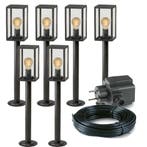 6x LED sokkel tuinlamp - 3.5 Watt - 12V - 68cm - Complete, Ophalen of Verzenden, Nieuw
