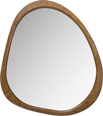 WOOOD Leif Spiegel - Hout - Naturel - 48x44x2 -  –, Verzenden, Nieuw