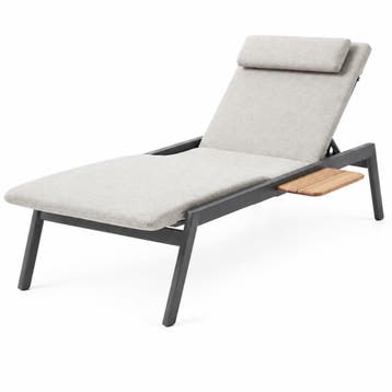 Zinfandel ligbed 198x72x47 cm antraciet, Tuin en Terras, Ophalen of Verzenden, Nieuw