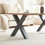 Stalen onderstel Maribo set van 2 tafelpoot 42x40 cm zwart [, Verzenden, Nieuw