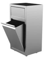 Unninox Afvalbak | RVS | 90L | Duwdeksel + Kanteldeur | 500x, Ophalen of Verzenden, Nieuw