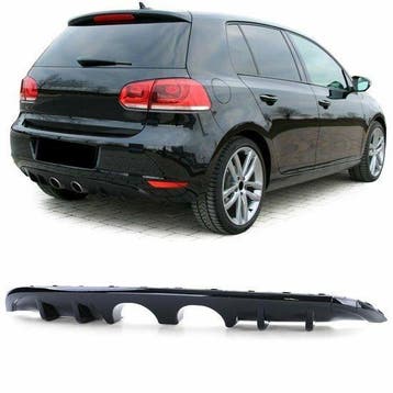 Diffuser Hoogglans Zwart Volkswagen Golf 6 RL168, Nieuw, Achter, Volkswagen