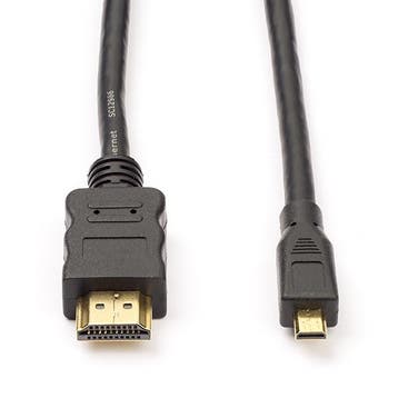 Micro HDMI naar HDMI kabel | Nedis | 1.5 meter, Audio, Tv en Foto, Audiokabels en Televisiekabels, Verzenden, Nieuw